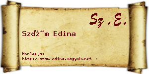 Szám Edina névjegykártya